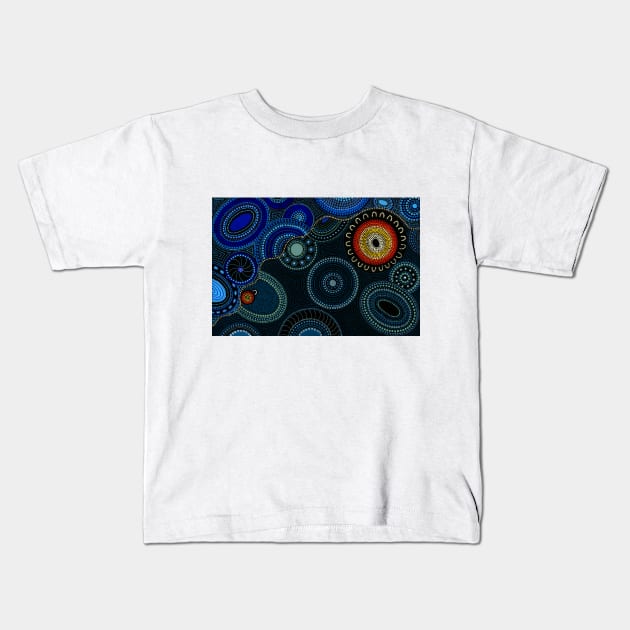 Isolation - Blue Kids T-Shirt by koorikicksart